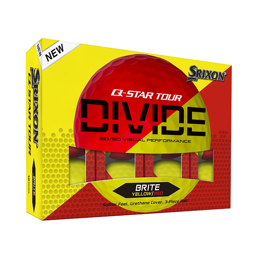 Srixon Q-Star Divide Golf Balls (Yellow & Red)