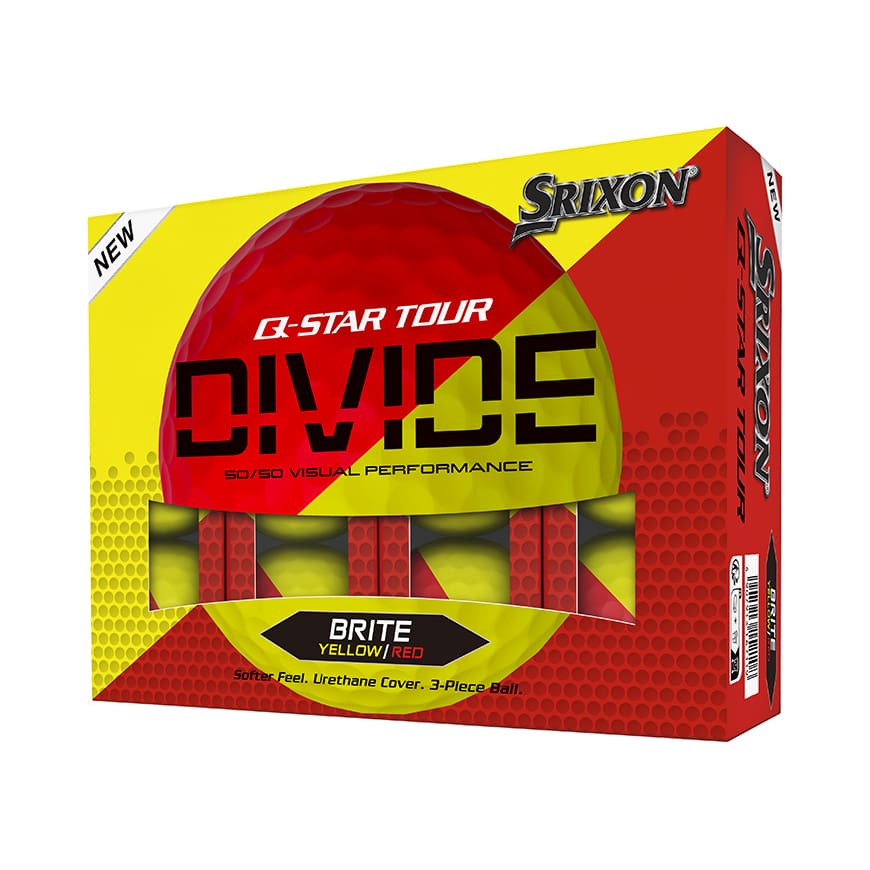 Srixon Q-Star Divide Golf Balls (Yellow & Red)