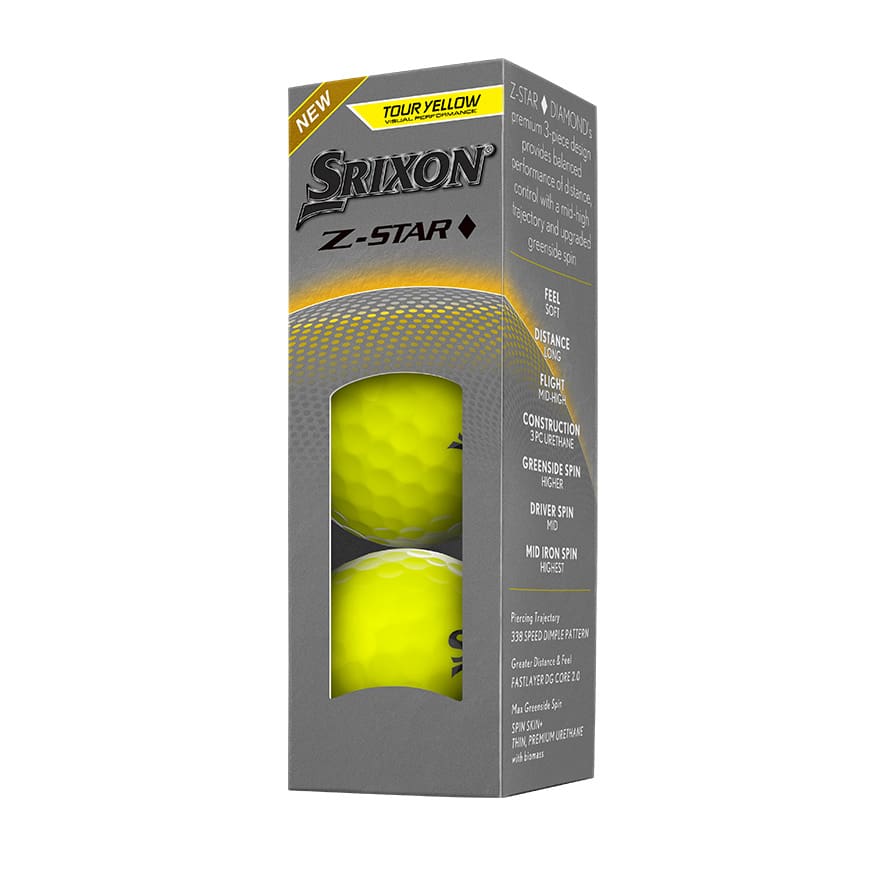 Srixon Z-Star Diamond Golf Balls 2025 (Yellow)
