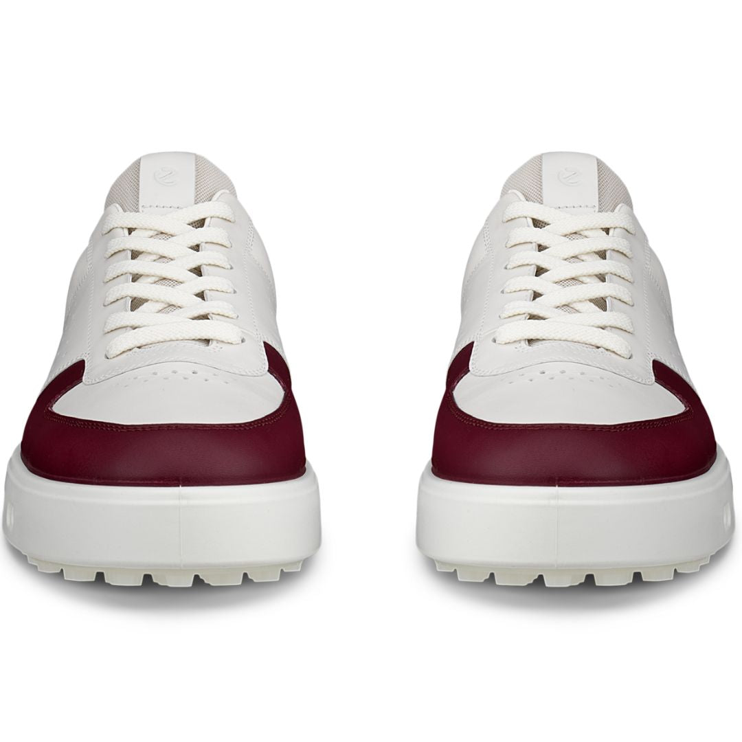 Ecco Street 720 Gore-Tex Golf Shoes - Dark Ruby, White & Marine