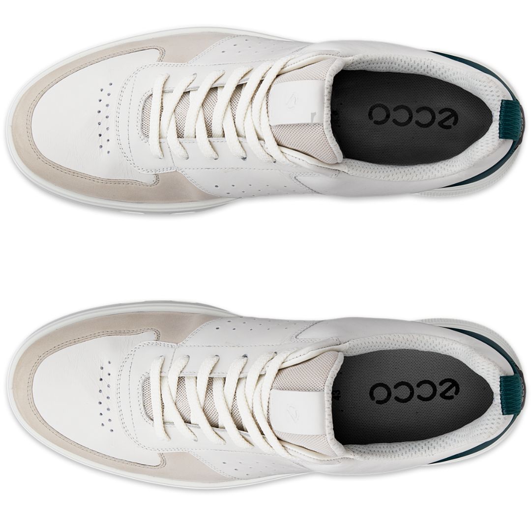 Ecco Street 720 Gore-Tex Golf Shoes - Gravel, White & Bay Green