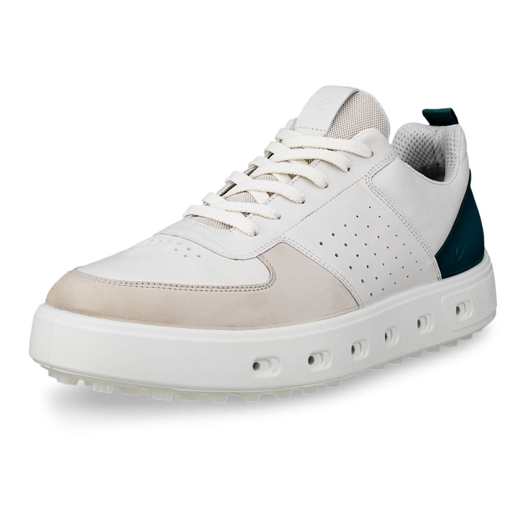 Ecco Street 720 Gore-Tex Golf Shoes - Gravel, White & Bay Green