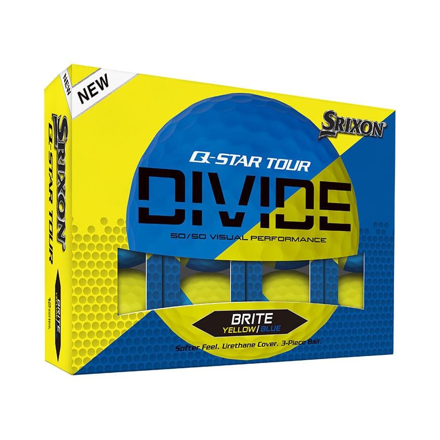 Srixon Q-Star Divide Golf Balls (Yellow & Blue)