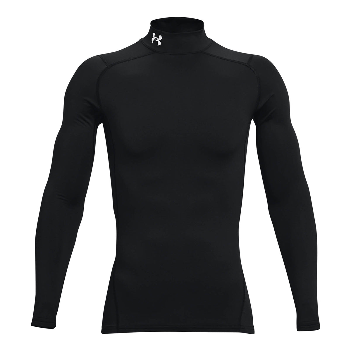 Under Armour Compression Mock Long Sleeve Golf Baselayer AW26 - Black & White