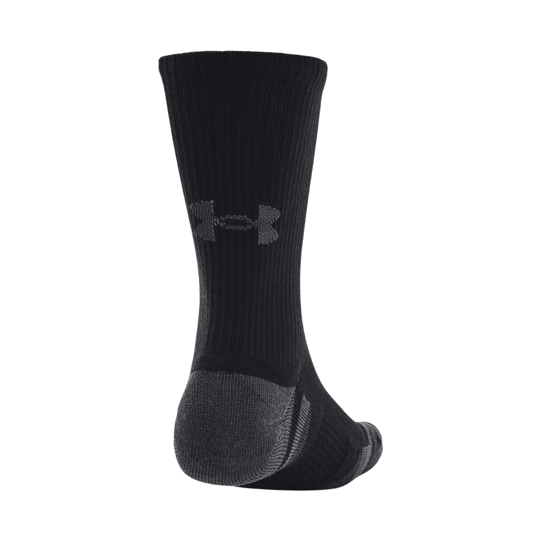Unisex Under Armour Performance Tech 3-Pack Crew Socks (Black)