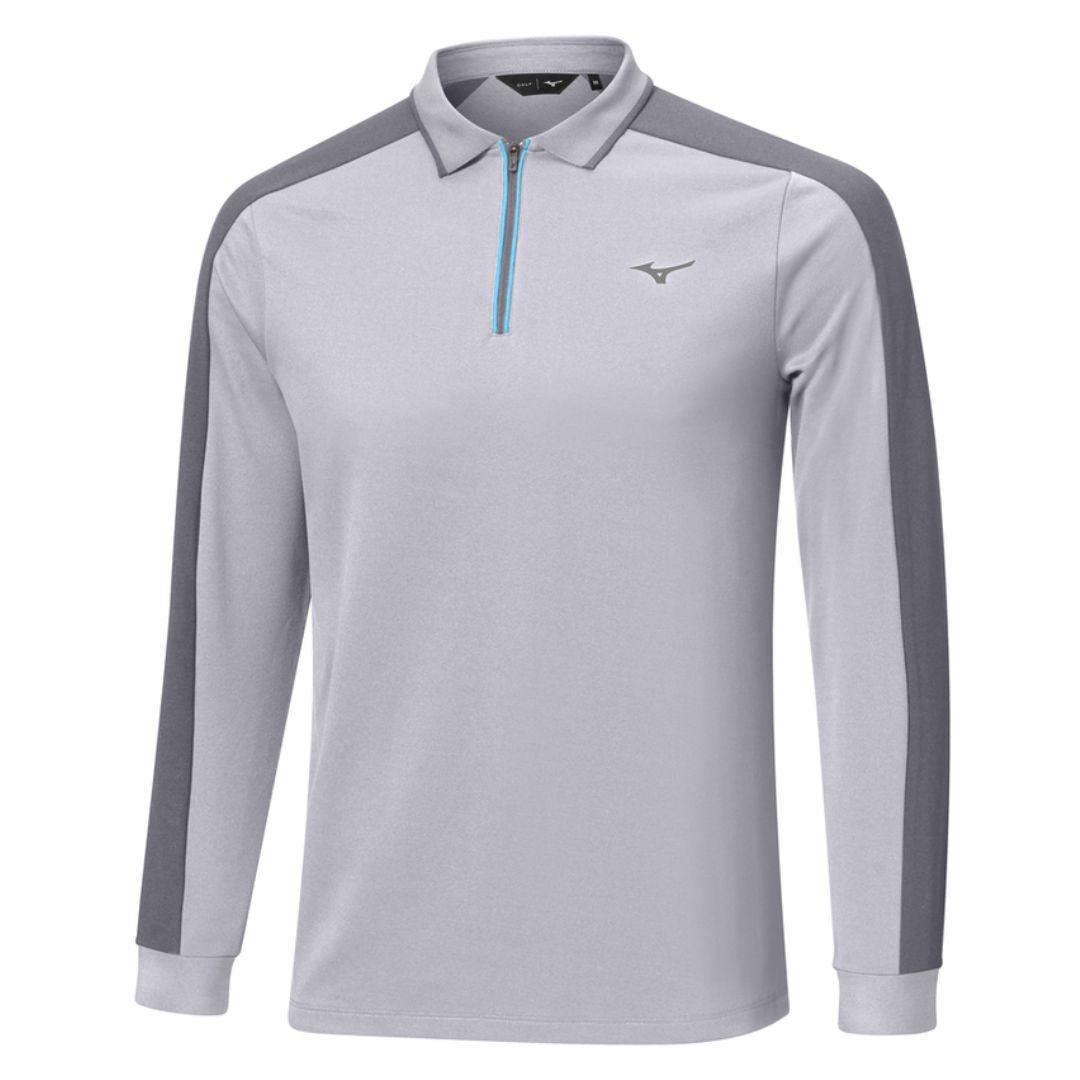 Mizuno Showdown Long Sleeve Polo Shirt - Quicksilver