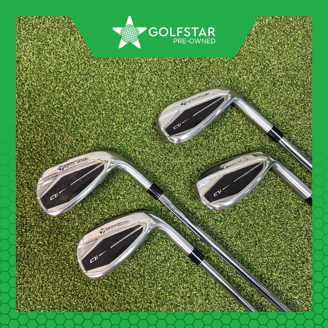 TaylorMade Qi Irons - 9 Iron, PW, AW & SW - KBS Max MT 85g Regular - Lamkin Crossline Midsize Grips