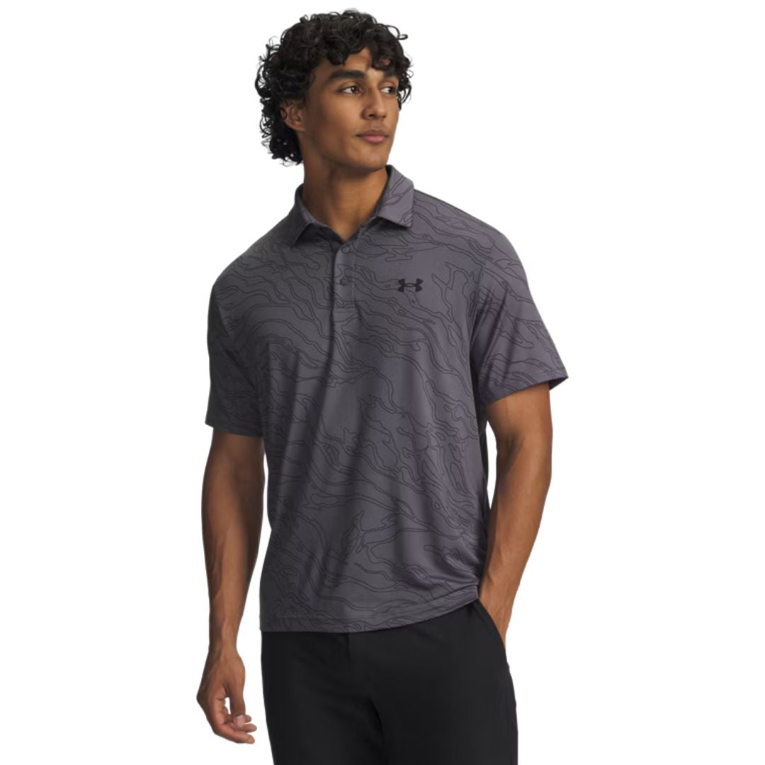 Under Armour Playoff 3.0 Printed Golf Polo Shirt - Castlerock