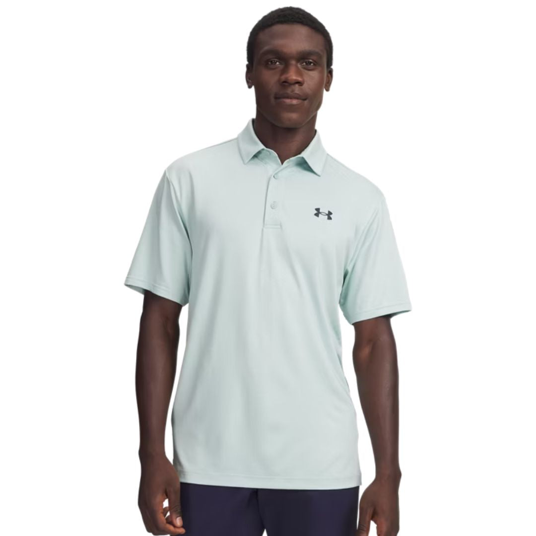 Under Armour Playoff Jacquard Golf Polo Shirt - Turquoise