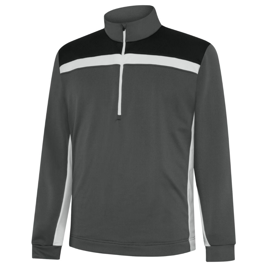 Galvin Green Dean Half-Zip Golf Pullover - Forged Iron & Black