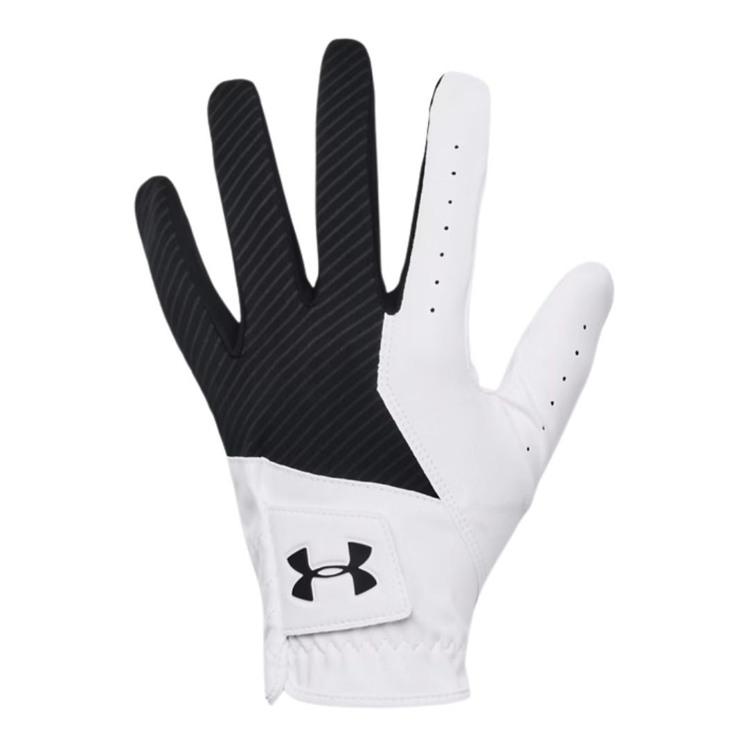 Under Armour Medal Golf Glove - White & Black