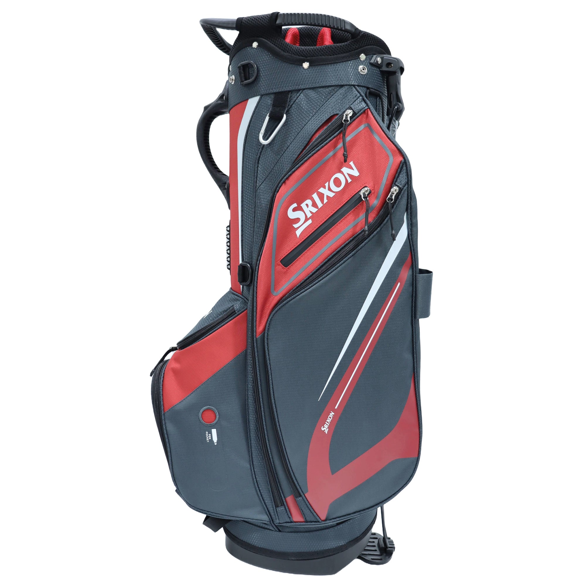 Srixon Saturday Golf Stand Bag - Charcoal & Red