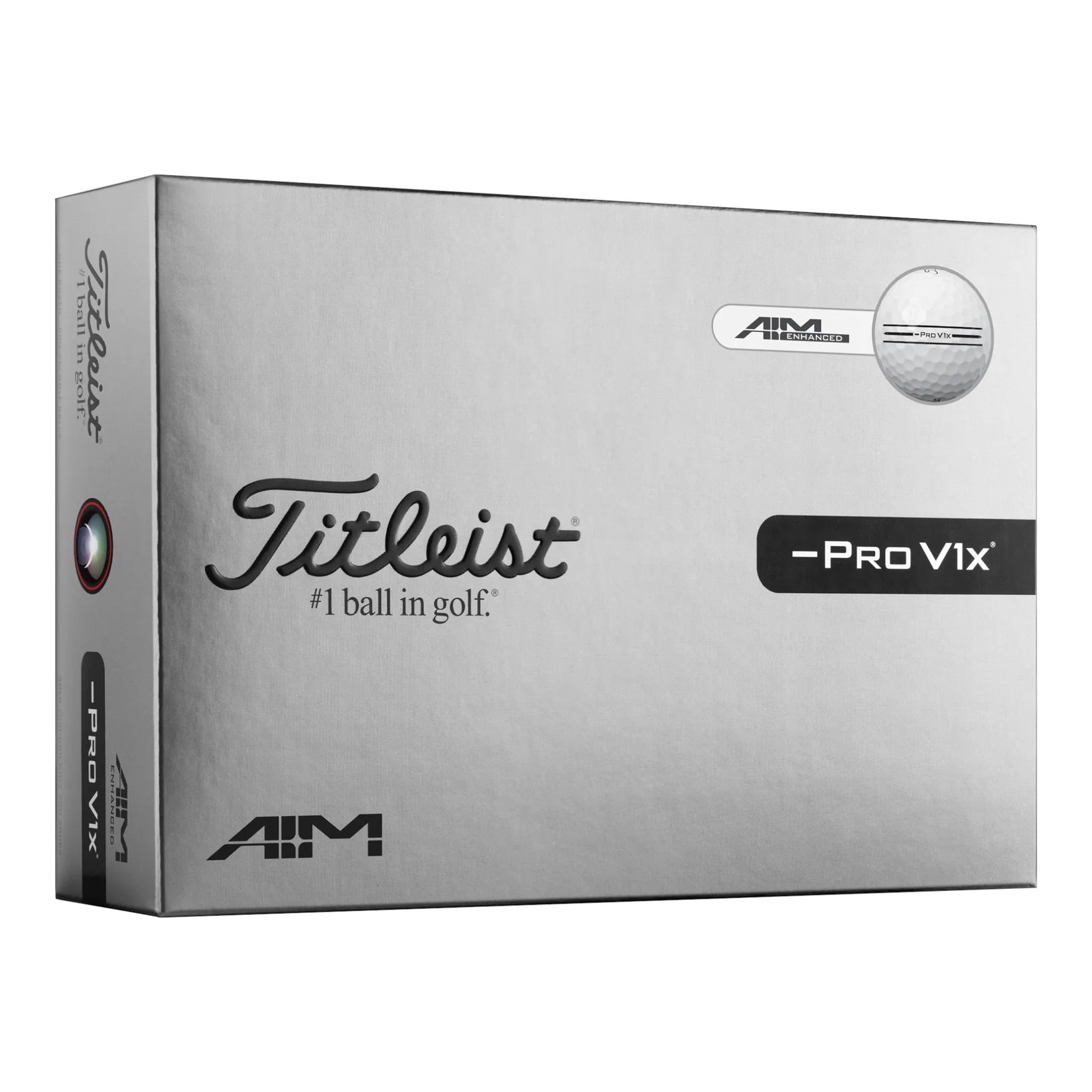 Titleist Pro V1x Left Dash Golf Balls 2026 - AIM Black Line