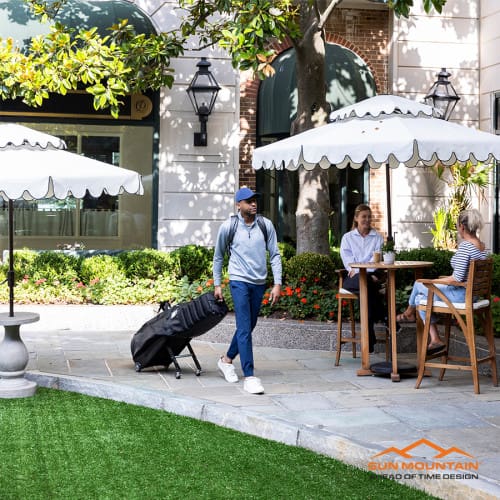 Sun Mountain Club Glider Meridian Travel Cover - Black, Steel & Rush Red