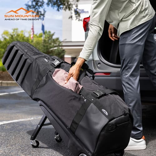 Sun Mountain Club Glider Meridian Travel Cover - Black, Steel & Rush Red