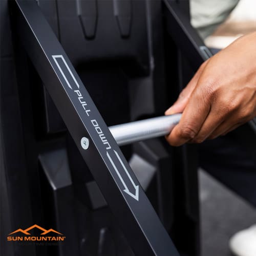 Sun Mountain Club Glider Meridian Travel Cover - Black, Steel & Rush Red