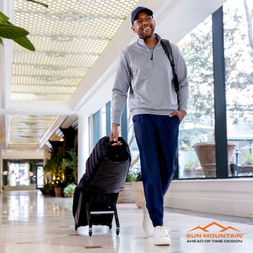 Sun Mountain Club Glider Meridian Travel Cover - Black, Steel & Rush Red