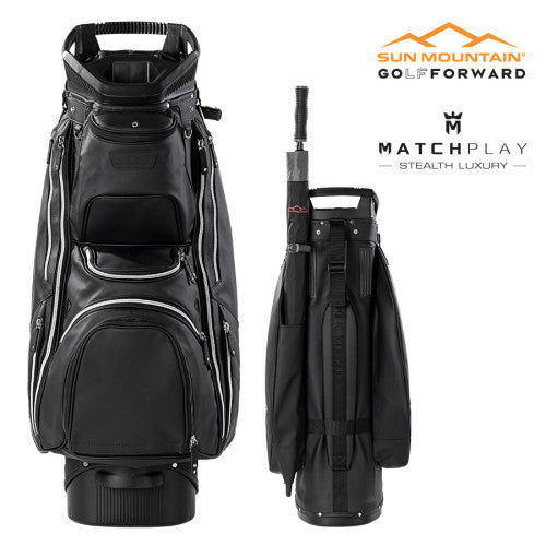 Sun Mountain Matchplay 14-Way Cart Bag 2025 (Black & Silver)
