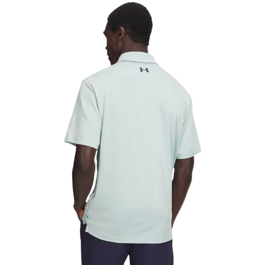 Under Armour Playoff Jacquard Golf Polo Shirt - Turquoise