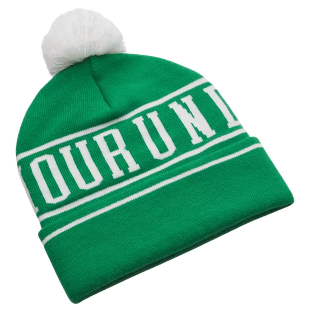 Under Armour Halftime Pom Beanie - Kelly Green & White