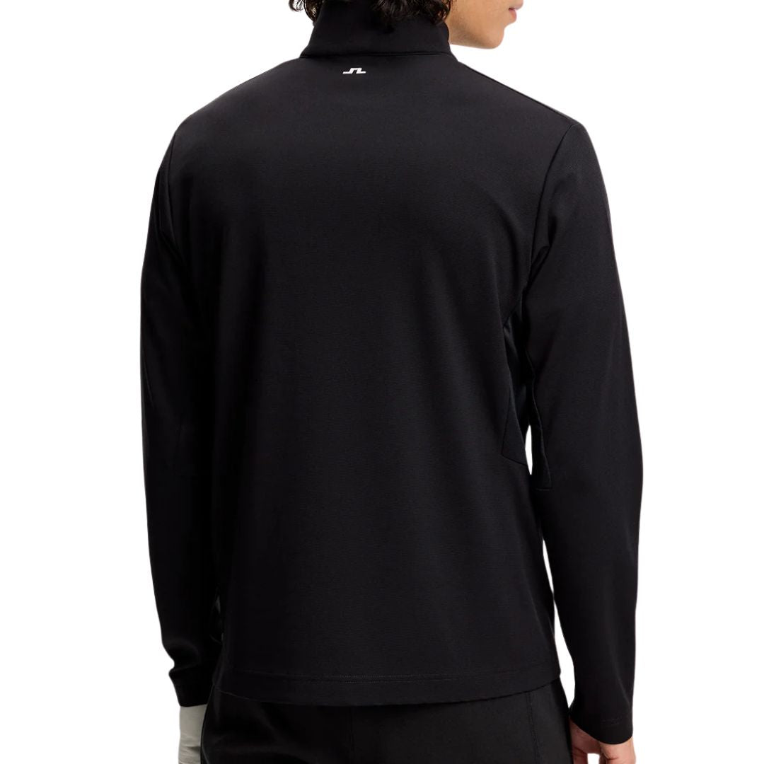 J Lindeberg Leon 1/4 Zip Pullover - Black