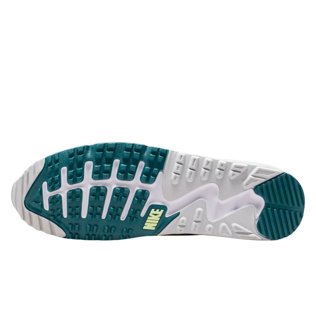 Nike Air Max 90 G Golf Shoe - White, Volt - Bright Spruce