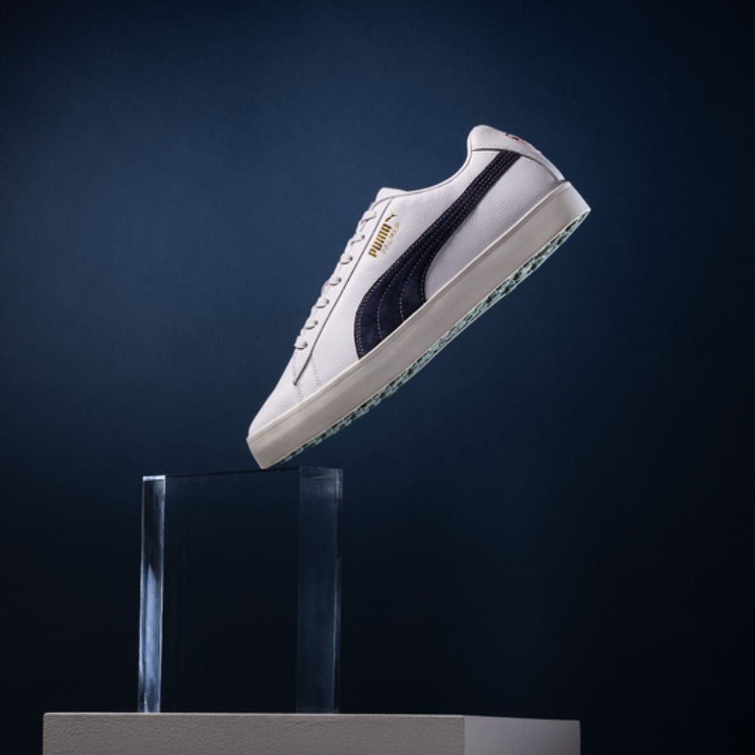 Puma x Arnold Palmer Fusion Classic Spikeless Golf Shoes (Puma White & Deep Navy)