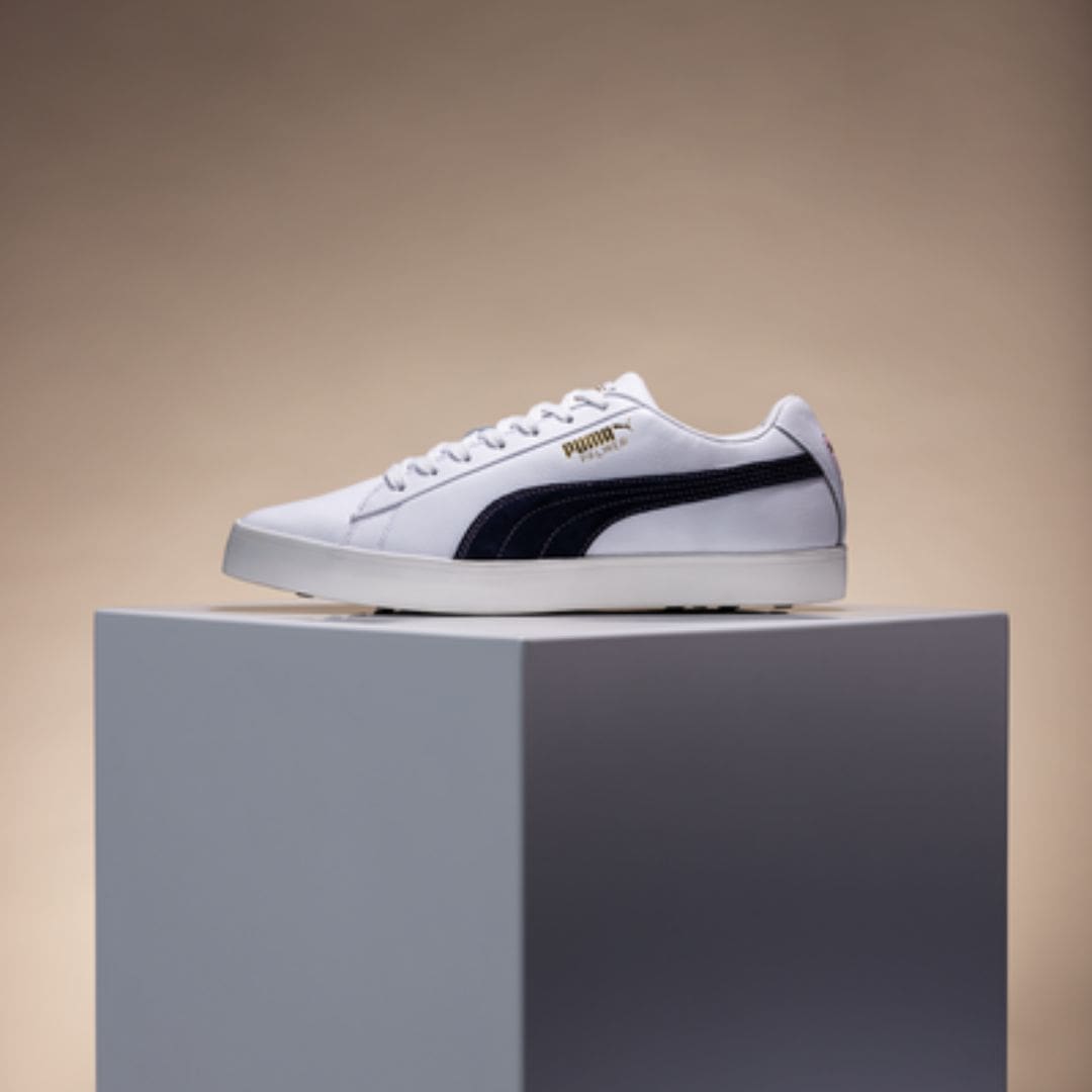 Puma x Arnold Palmer Fusion Classic Spikeless Golf Shoes (Puma White & Deep Navy)
