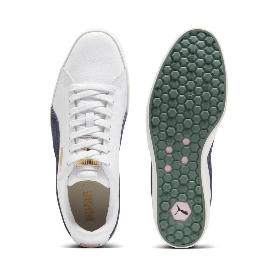 Puma x Arnold Palmer Fusion Classic Spikeless Golf Shoes (Puma White & Deep Navy)
