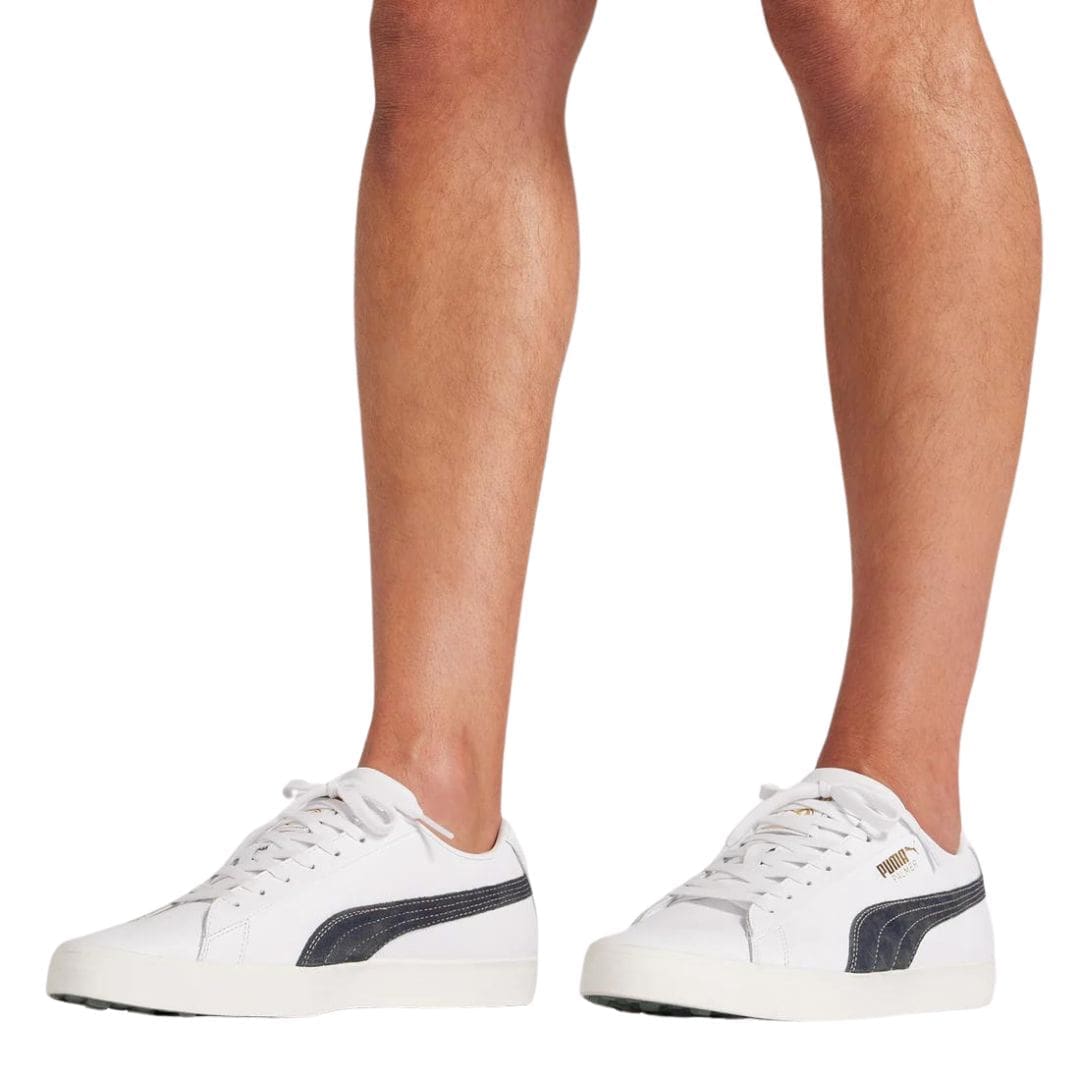 Puma x Arnold Palmer Fusion Classic Spikeless Golf Shoes (Puma White & Deep Navy)