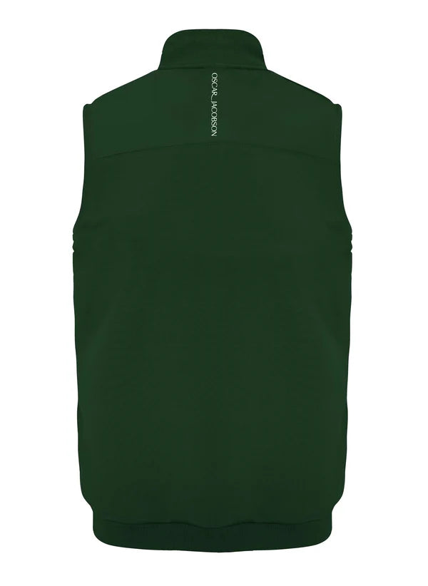 Oscar Jacobson Westland Sleeveless 1/4 Zip Golf Pullover - Pineneedle