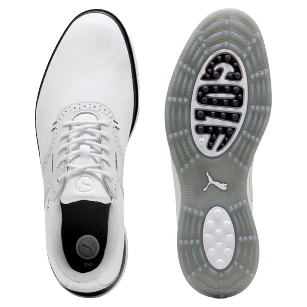 Puma Avant Spikeless Golf Shoes (White, Feather Grey & Black)