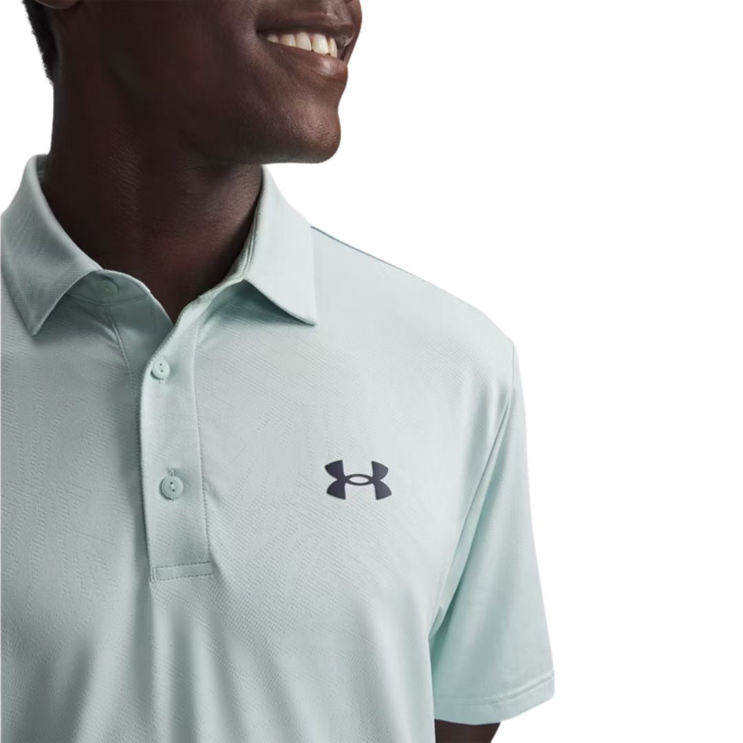 Under Armour Playoff Jacquard Golf Polo Shirt - Turquoise