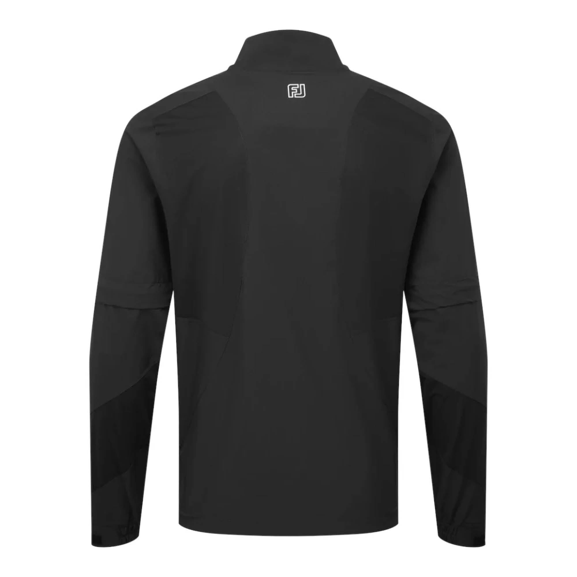 FootJoy HydroLite X Removable Sleeve Golf Rain Jacket - Black