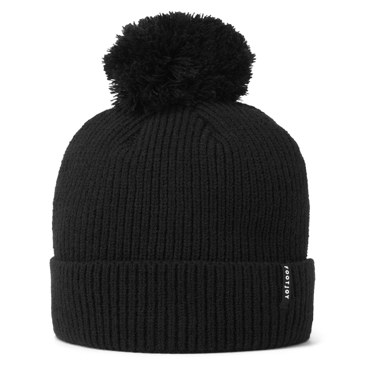Footjoy Cuffed Bobble Golf Beanie Hat - Black