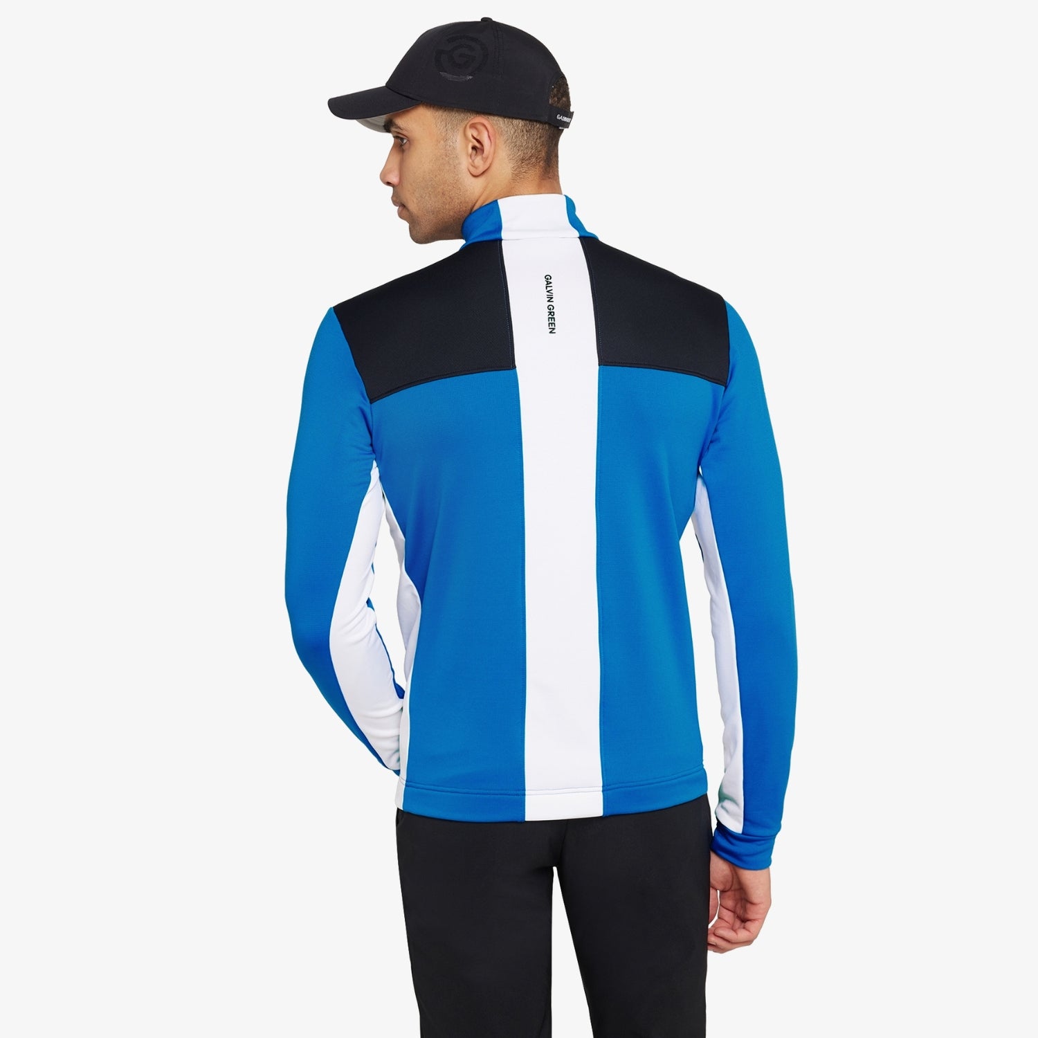 Galvin Green Dean Half-Zip Golf Pullover - Royal Blue & Black