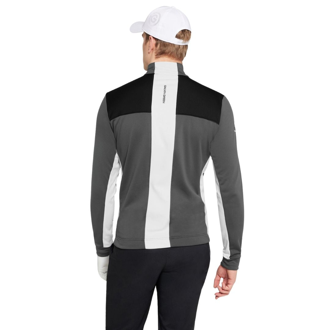 Galvin Green Dean Half-Zip Golf Pullover - Forged Iron & Black