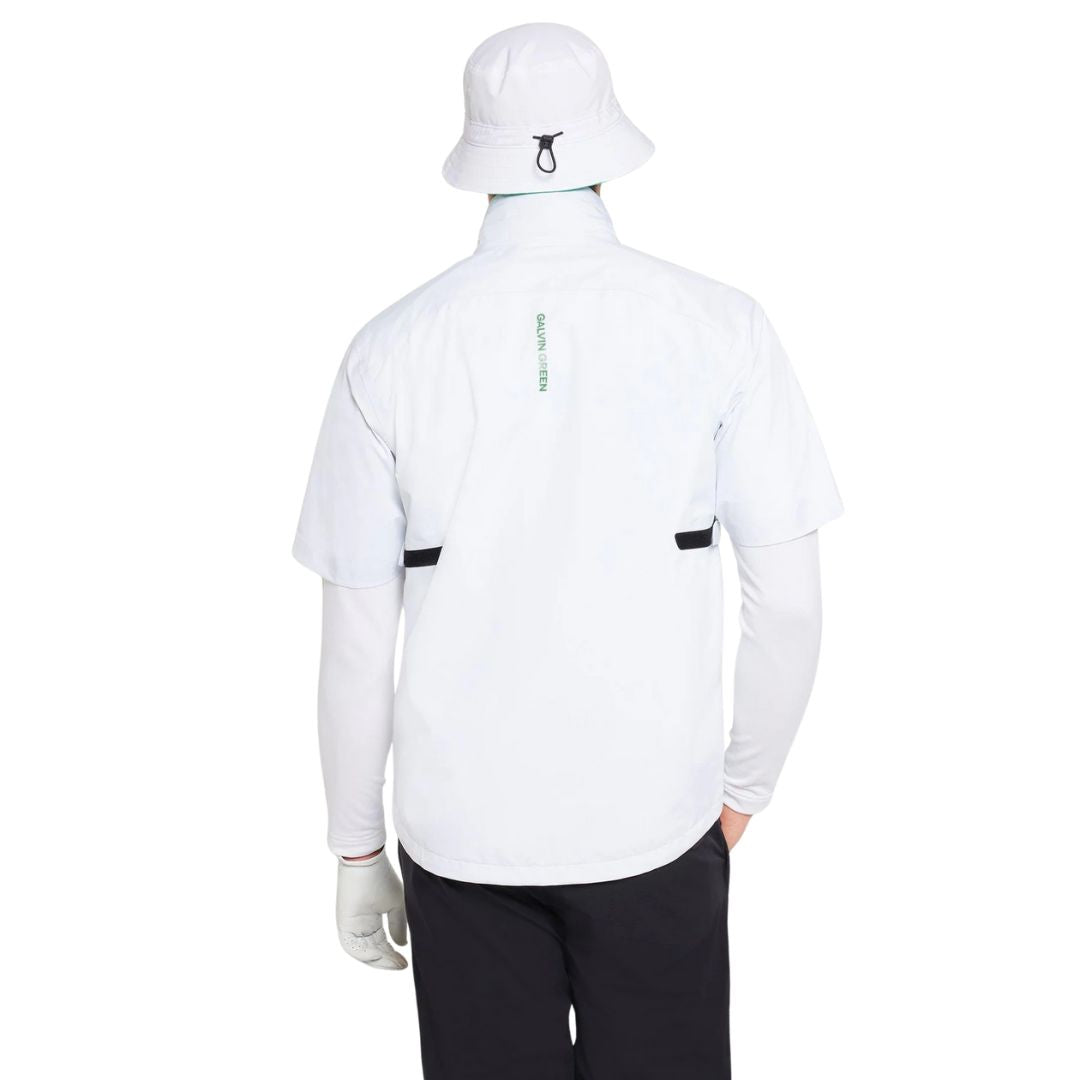 Galvin Green Abel Waterproof Short Sleeve Golf Jacket (White)