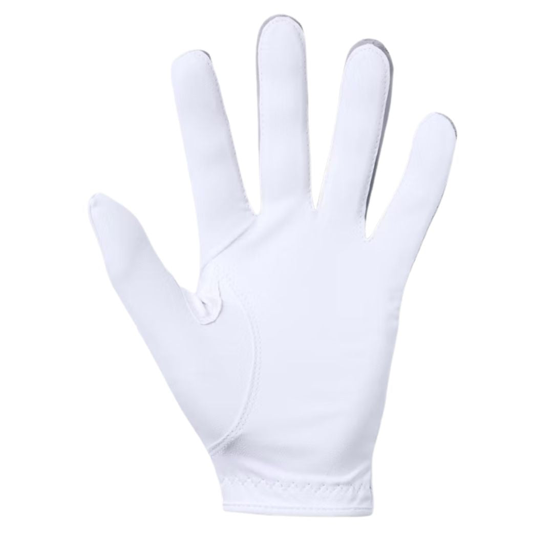 Under Armour Medal Golf Glove - White & Grey