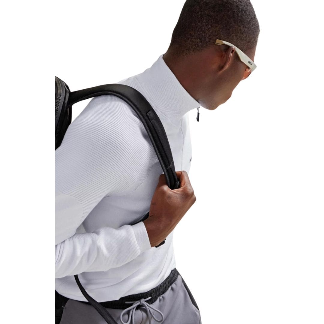 Hugo Boss Perform-X Quarter Zip Golf Sweater (White)