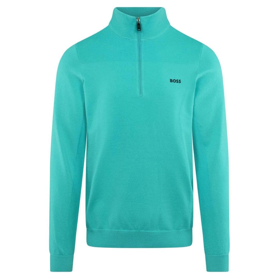 Hugo Boss Momentum-X Quater Zip Jumper (Light Blue)
