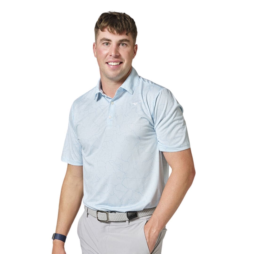 Mizuno Fragma Golf Polo Shirt (Ice Water)