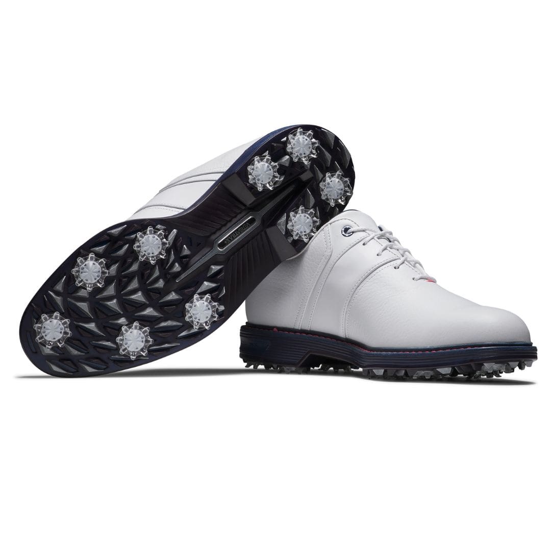 Footjoy Premiere Series Packard Golf Shoes (White, Pink & Navy)