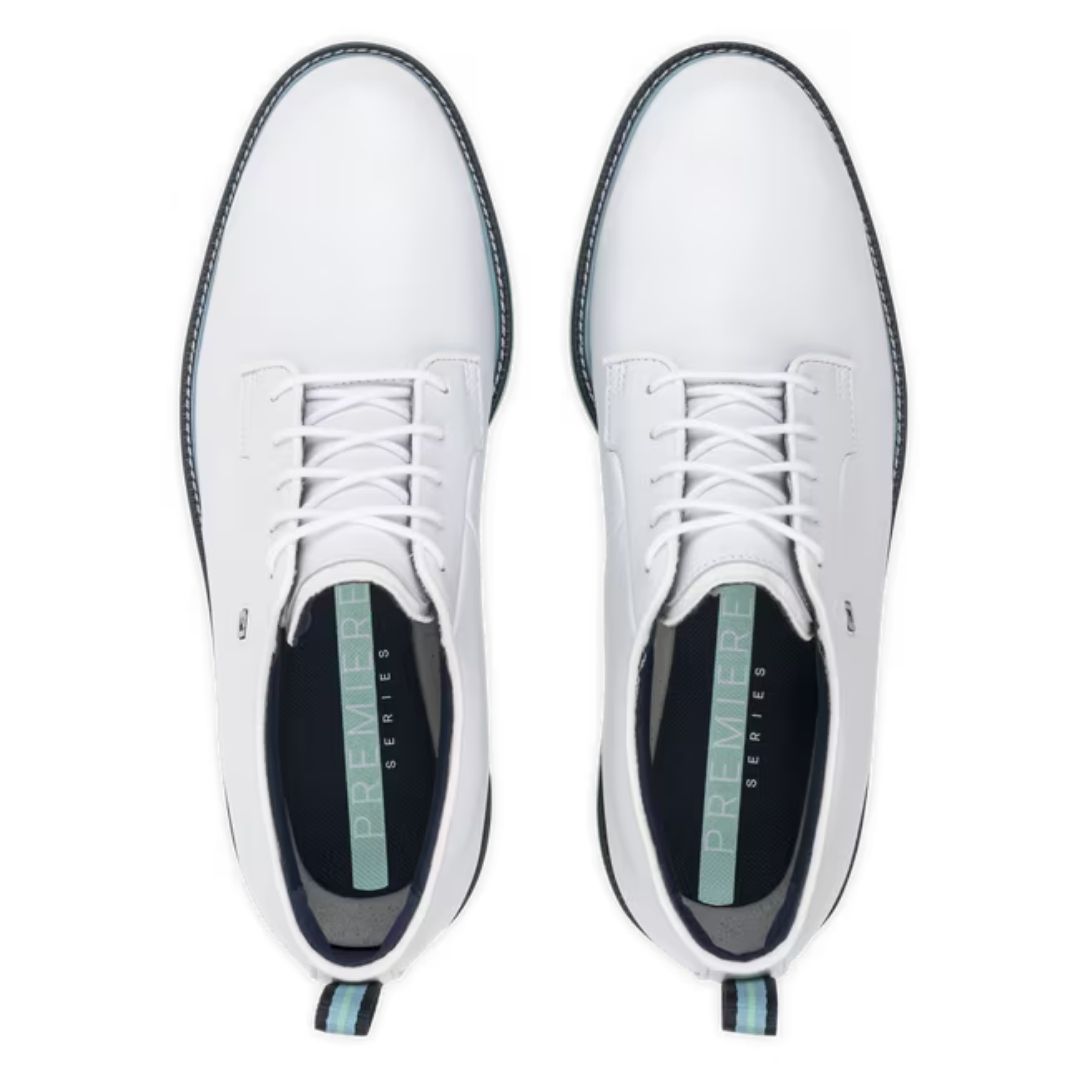 FootJoy Premiere Series Field Golf Shoes - White, Mint & Blue