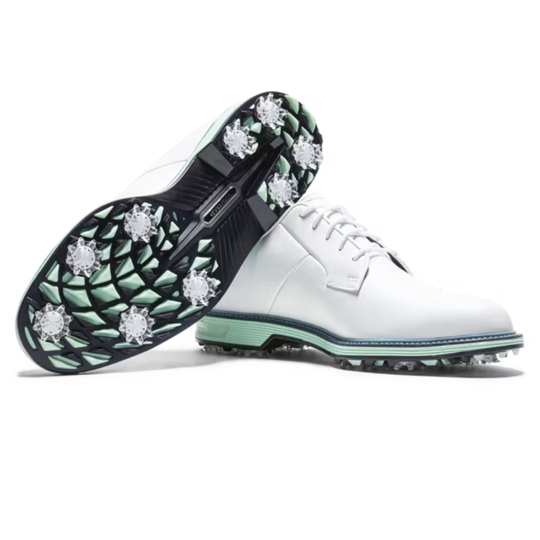 FootJoy Premiere Series Field Golf Shoes - White, Mint & Blue