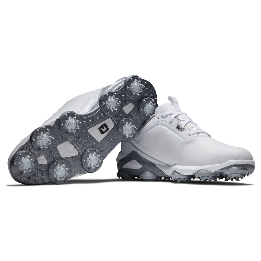 Footjoy Tour Alpha Golf Shoes (White, White & Silver)