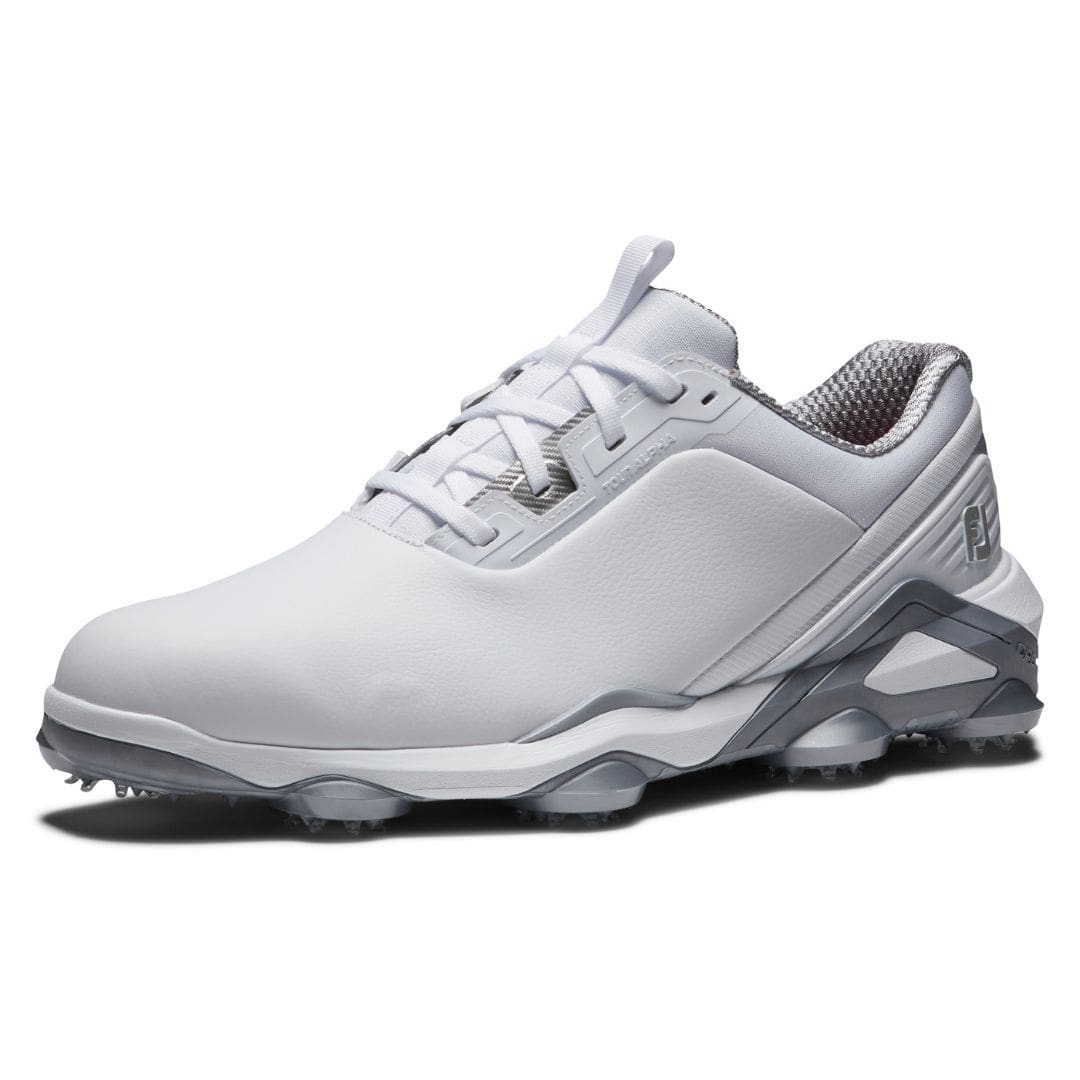 Footjoy Tour Alpha Golf Shoes (White, White & Silver)