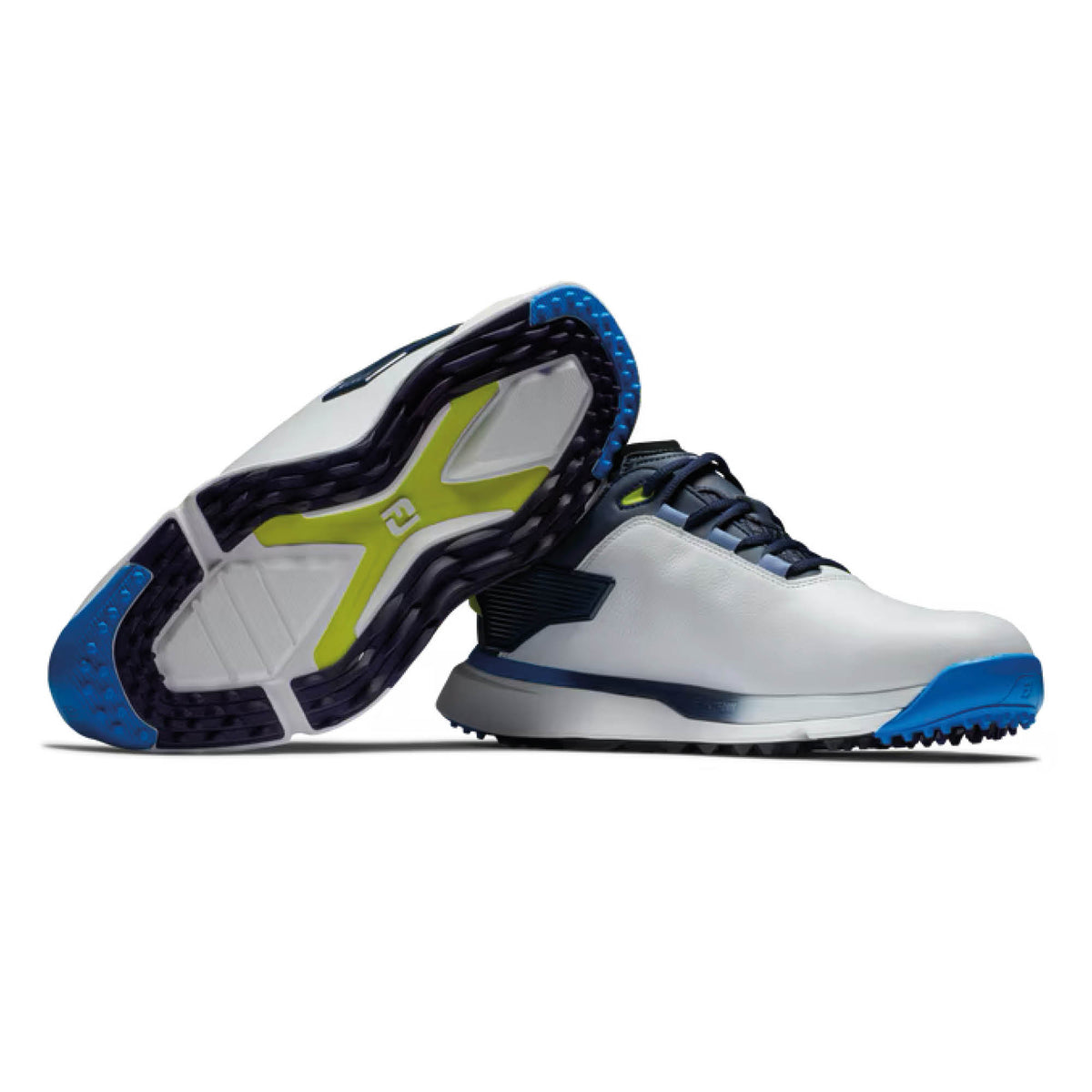 FootJoy Pro SLX Golf Shoes - White, Navy & Blue