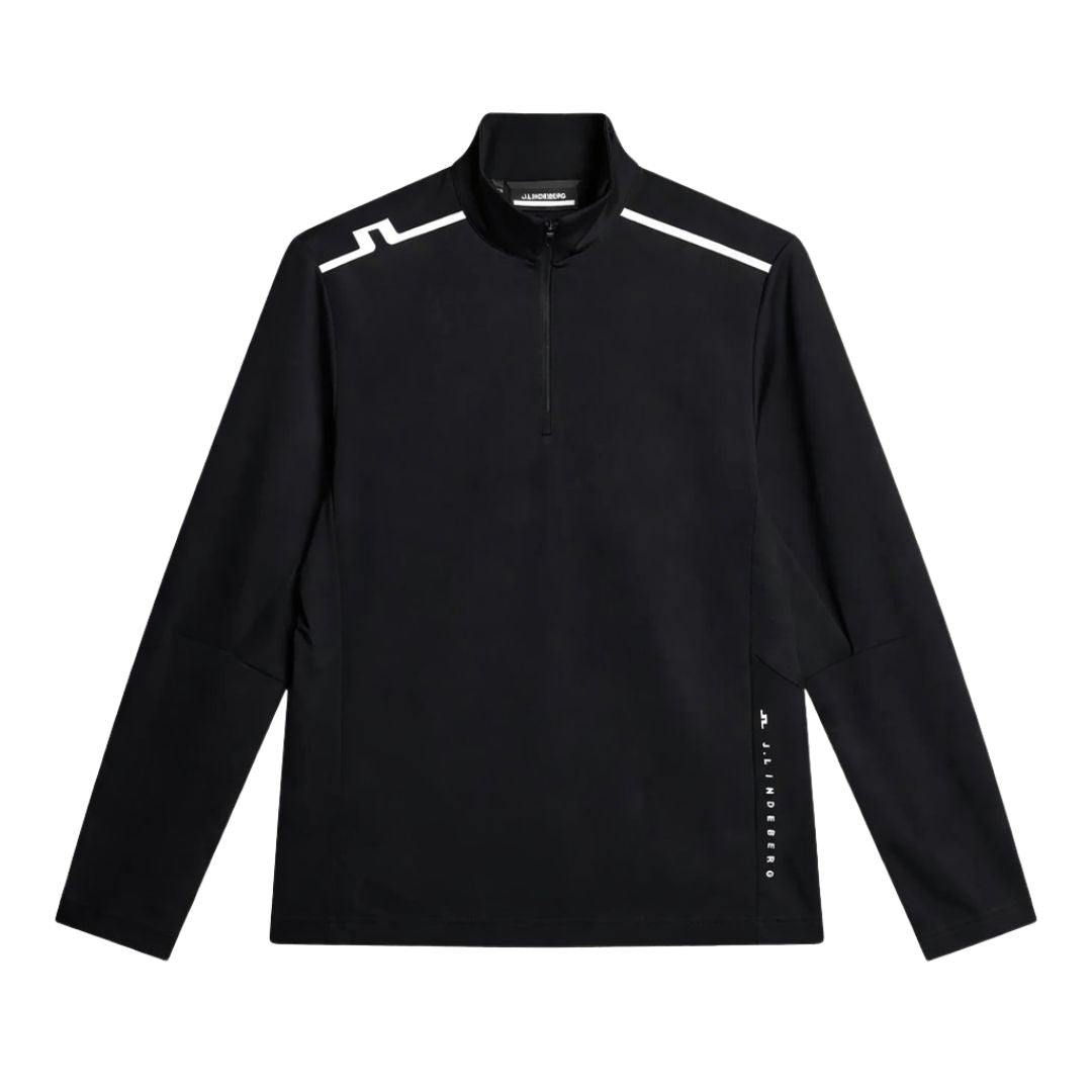 J Lindeberg Leon 1/4 Zip Pullover - Black