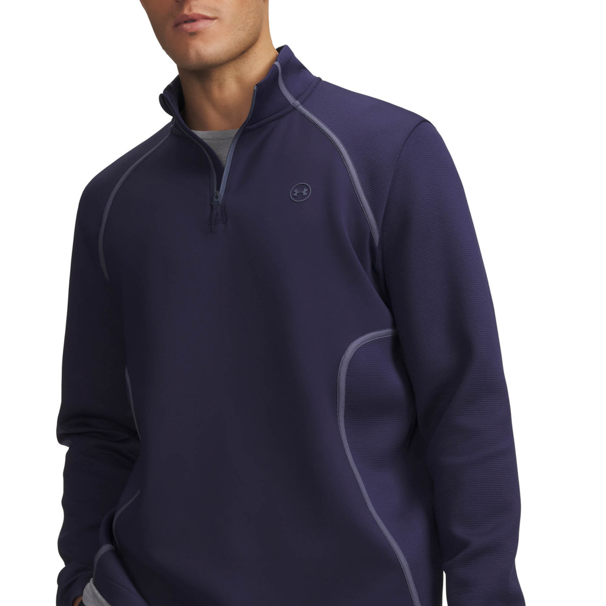 Under Armour Drive Golf Midlayer - Midnight Navy & Downpour Grey